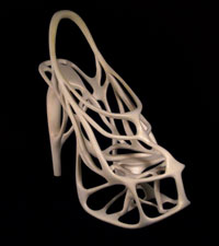 Fig. 3: A 3D sandal printed out of nylon (Source: Chemistry & Industry April 25, 2011)