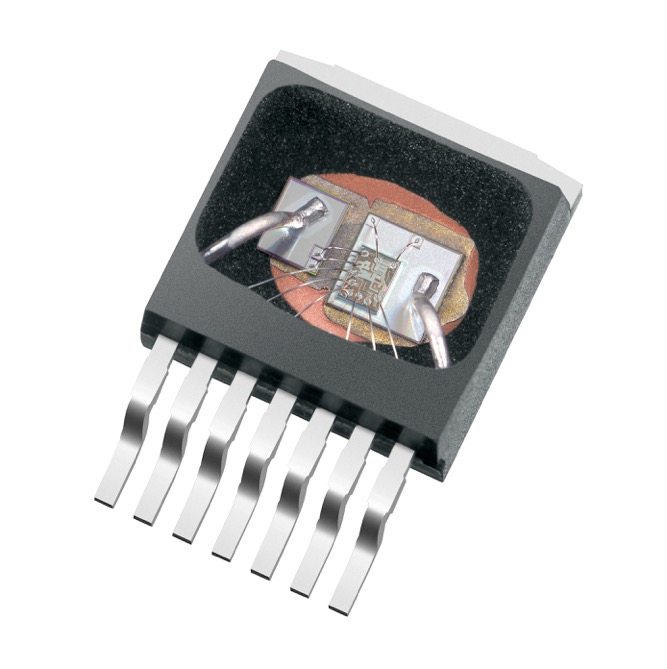 Figure 3: NovalithIC with open package showing chip-on-chip and chip-by-chip construction