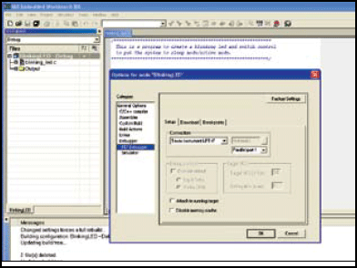Fig.4: Screenshot of a typical IAR embedded workbench environment