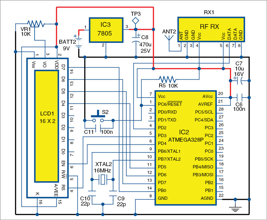 Fig. 3: Circuit diagram of the receiver unit