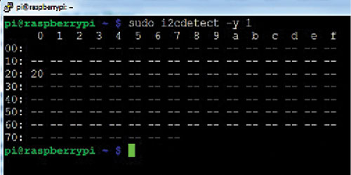 Fig. 10: Testing I2C connection