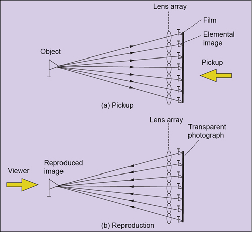 Fig. 7: Integral imaging process (Courtesy: Sergei Dudnikov and Yuri Melnikov)