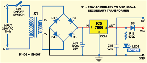 Fig.3: Power supply circuit