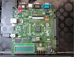 Fig. 1: Xilinx Spartan 3AN FPGA board