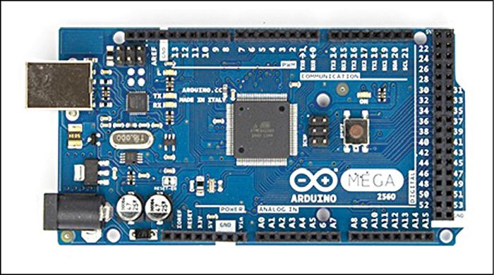 Fig. 1: Arduino Mega 2560 board (Courtesy: arduino.cc)