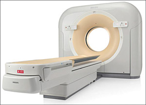 Fig. 4: Philips 128 Slice Ingenuity CT scanner with iDose4 technology