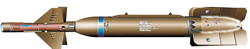 Fig. 6: Typical laser-guided bomb integrated with laser seeker head