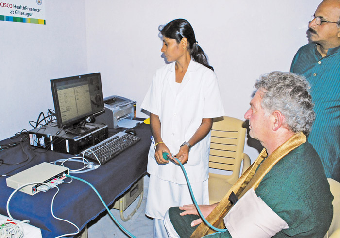 Cisco HealthPresence being used for health checkup