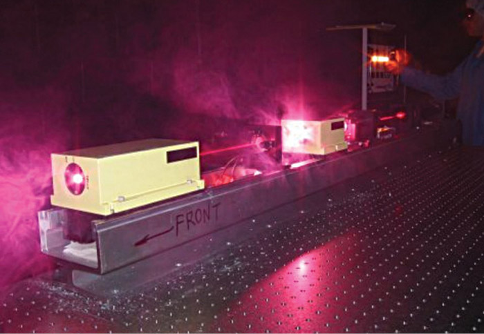 Fig. 8: Ruby laser experiment
