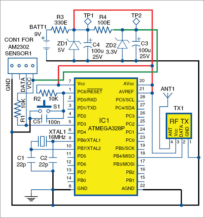 Fig. 2: Circuit diagram of the transmitter unit