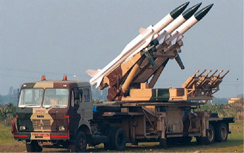 Fig. 9: Akash medium-range surface-to-air missile