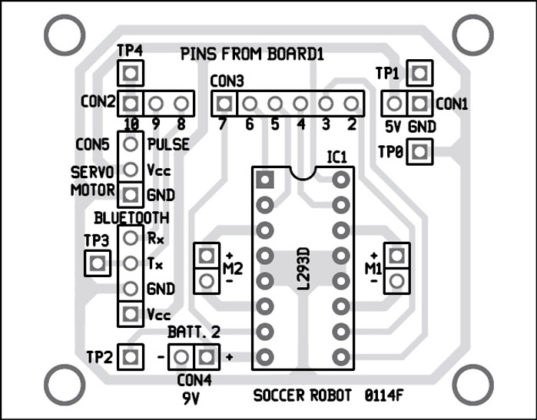 component layout of the PCB
