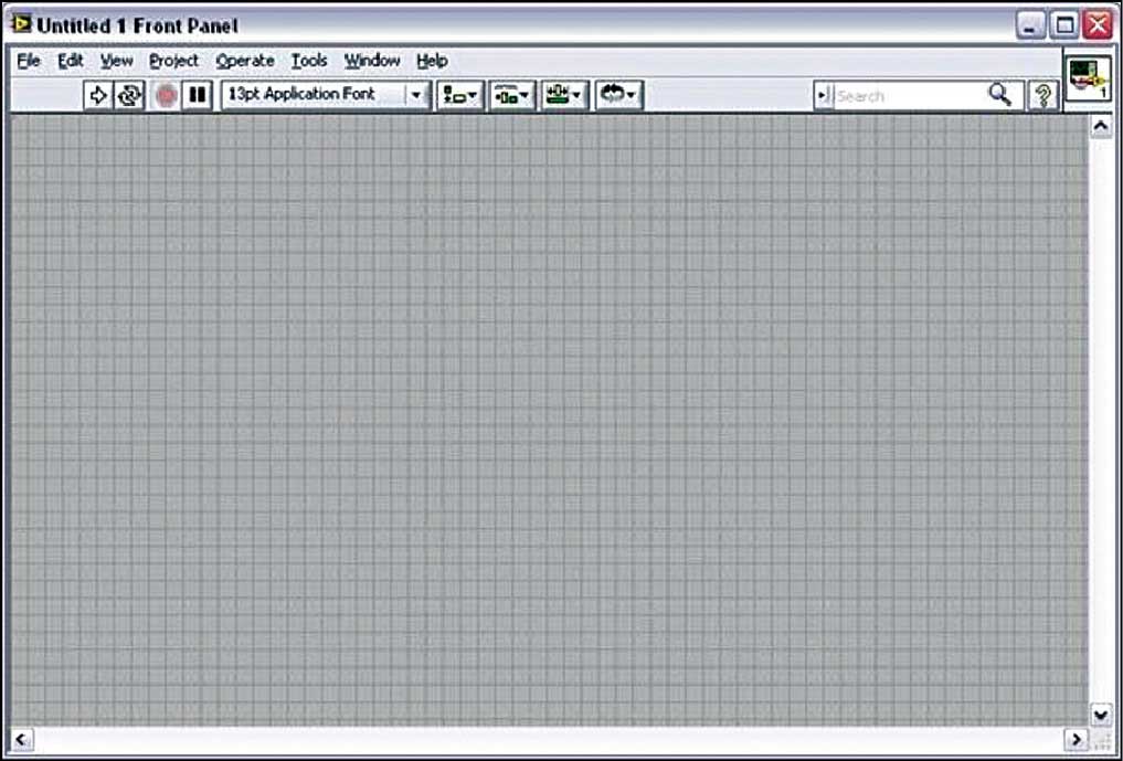 Fig. 2: Front Panel of Labview