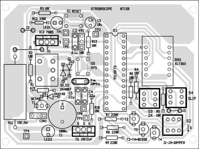HighPower LED Stroboscope Full Electronics Project
