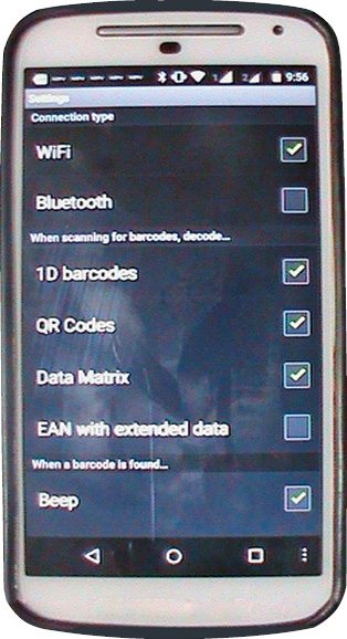 Fig. 4: QR/Barcode Scanner: Moto G (2nd generation) screenshot