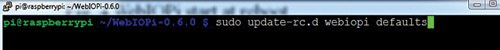 Fig. 4: Starting WebIOPi at reboot