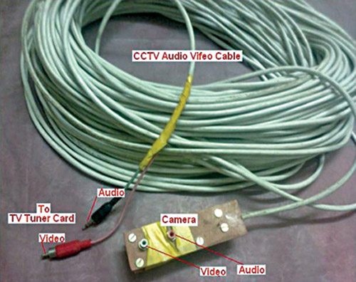 Fig. 8: Self-made audio-video cable with both end male and female connectors