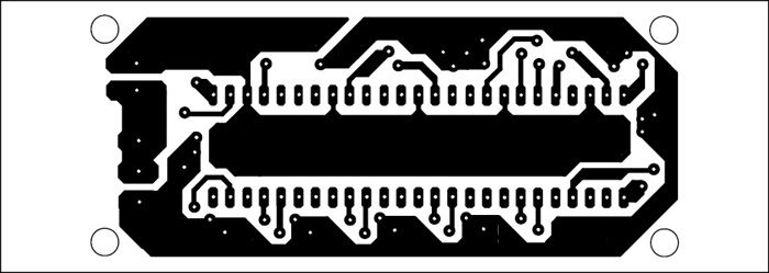 Fig. 6: An actual-size, single-side PCB for Fig. 5