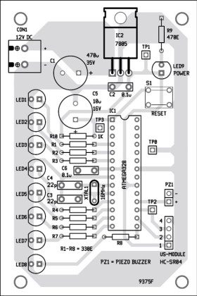 Car Reversing Audio Visual Alarm | Circuit Diagram with Explanation