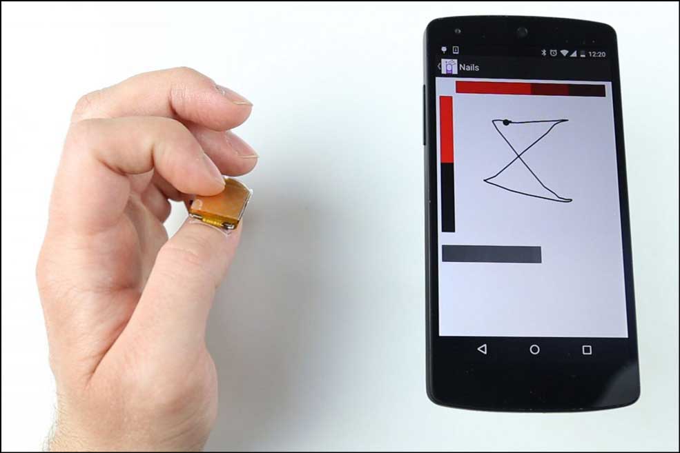 NailO can turn the thumbnail into a trackpad (Image courtesy: MIT Media Lab)