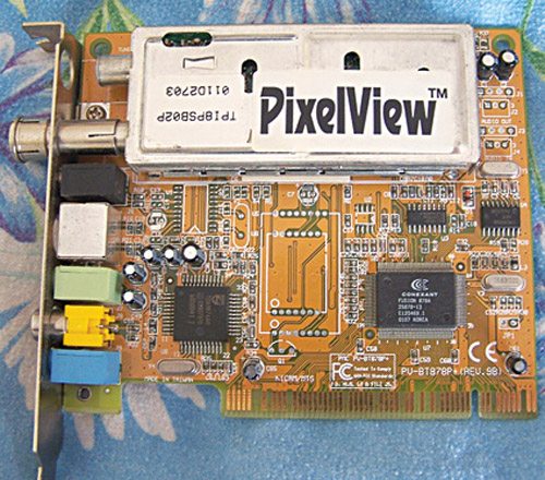 Fig. 1: PixelView TV tuner card with video and audio inputs