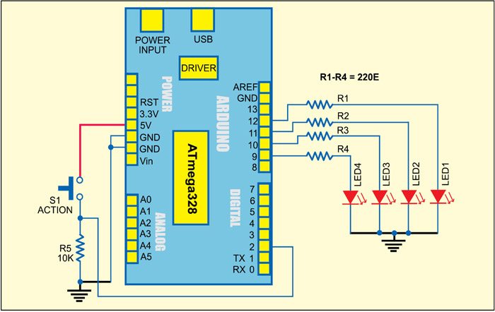 Fig. 4: Circuit of fancy lights controller