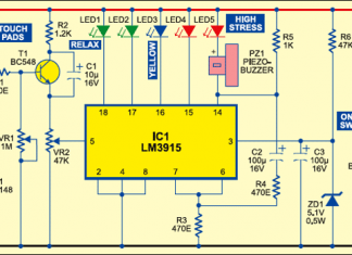 Circuit of the stress meter