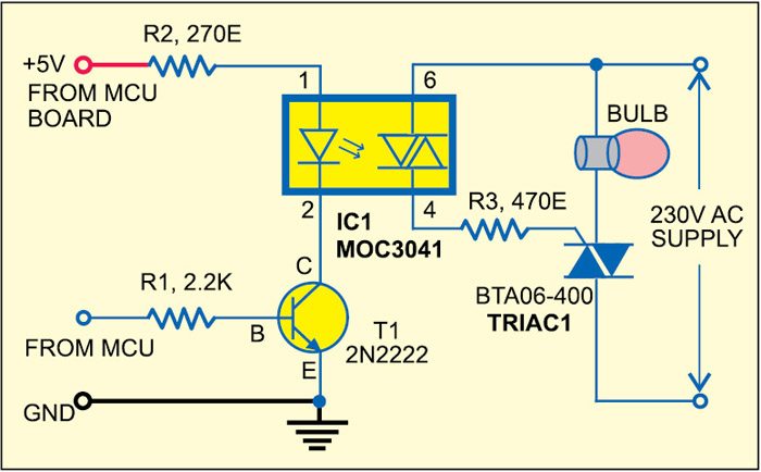 Fig. 5: Circuit of solidstate light switch module