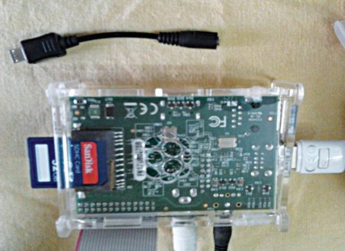 Fig. 6: Peripherals connected to the Raspberry Pi board