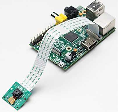 Fig. 1: Raspberry Pi and the camera