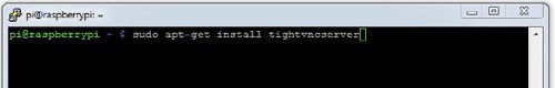 Fig. 11: Install tightvncserver using ssh terminal session on Raspberry Pi