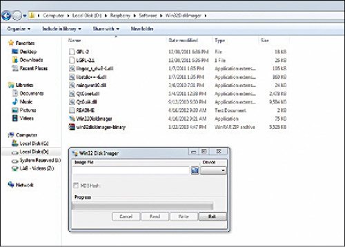 Fig. 4: Win32 disk imager