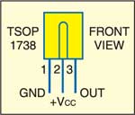 Fig. 2: Pin configuration ofTSOP1738