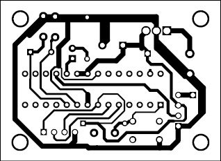 Fig. 3: Actual-size PCB pattern of the transmitter unit