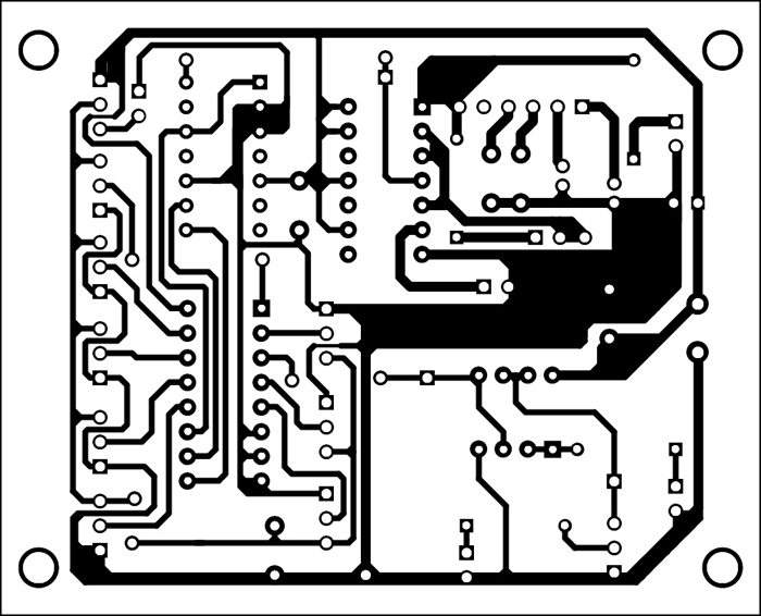 Fig. 3: An actual-size PCB layout