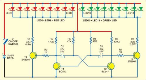 Christmas Lights Using LEDs | Detailed Circuit Diagram Available