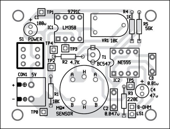 Smoke, Alcohol and LPG Detection Alarm | Full Circuit Available