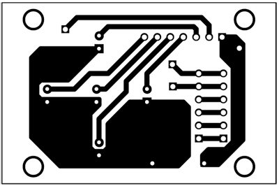 A single-side PCB for the Arduino-based tilt detector