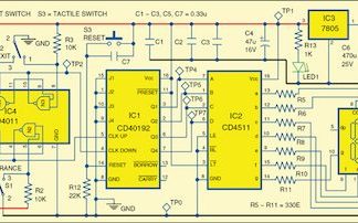 Difference Counter for In and Out Gates