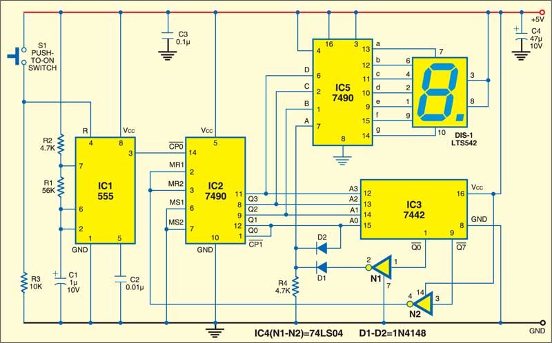 Electronic Ludo circuit