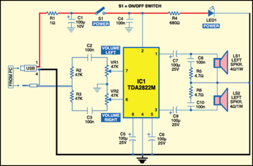 Multimedia Kit Circuit Multimedia Speaker for PC | Detailed Circuit Diagram Available