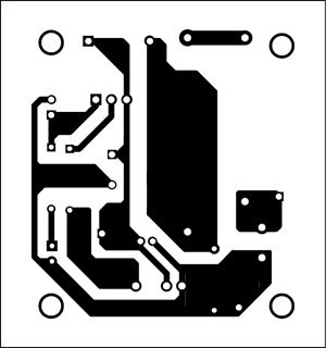 Fig. 2: A single-side PCB for the remote control tester