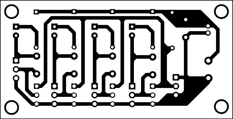Fig. 2: Actual-size PCB of the thermometer