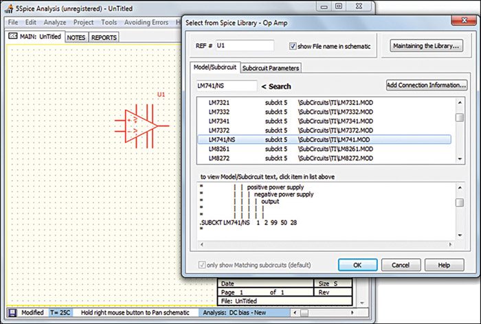 Editing the parameters of op-amp on 5Spice