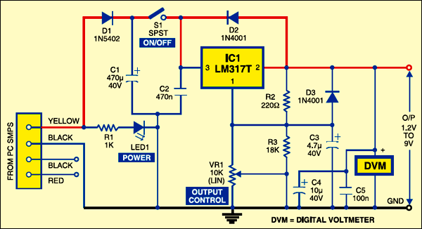 Fig.1: Circuit of desktop power supply