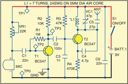 Circuit of wireless microphone | Wireless PA