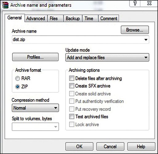 Fig 10: Compressing dist folder