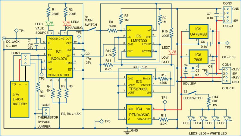 Mini Rechargeable Power Supply Circuit
