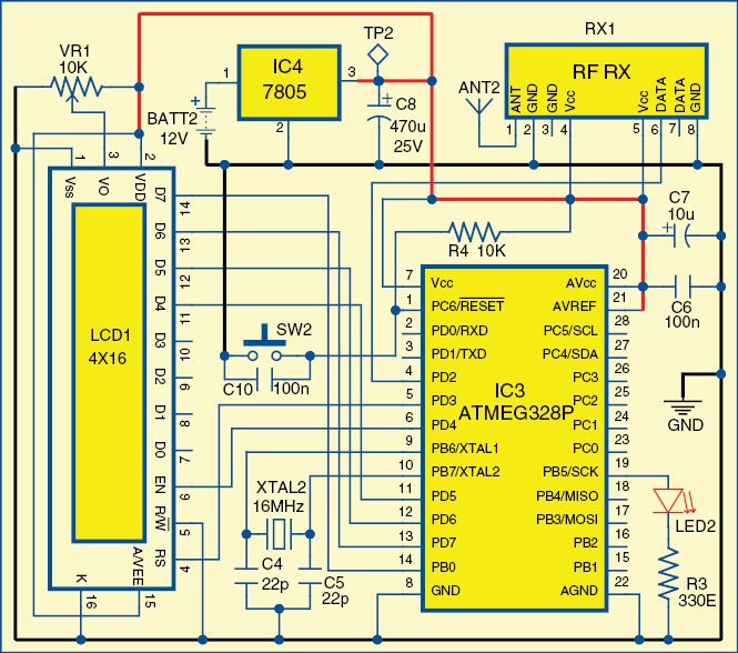 Fig. 2: Circuit diagram of the receiver unit
