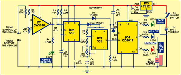 Fuel Reserve Indicator circuit